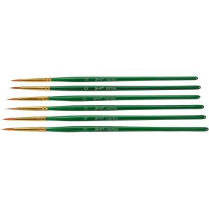 imageSax Optimium Golden Taklon Brushes Round Type Short Handle Size 0 Pack of 6