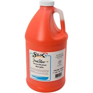 imageSax True Flow Heavy Body Acrylic Paint 12 Gallon Chrome Orange  439286 64 Fl Oz Pack of 1Chrome Orange