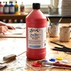 image:imageSax Heavy Body Acrylic Paint for School and Arts and Crafts Use Phthalo Blue 1 QuartBright Red