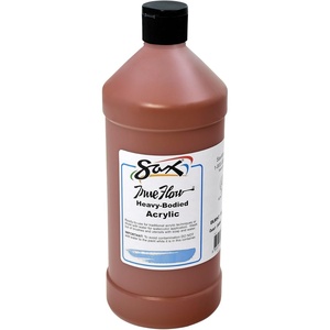 image:imageSax Heavy Body Acrylic Paint for School and Arts and Crafts Use Phthalo Blue 1 QuartBurnt Sienna