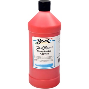 image:imageSax Heavy Body Acrylic Paint for School and Arts and Crafts Use Phthalo Blue 1 QuartFire Red