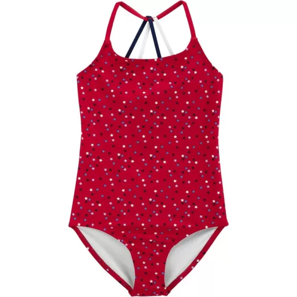 imageOshKosh BGosh Girls OnePiece SwimsuitBandana Red Stars