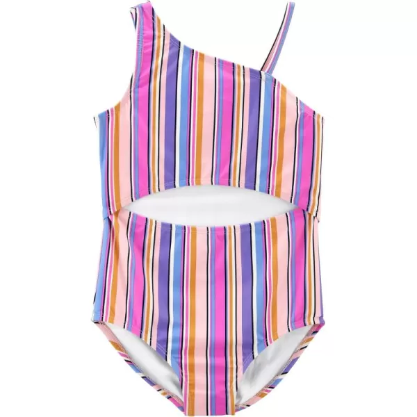 imageOshKosh BGosh Girls OnePiece SwimsuitPink Stripe