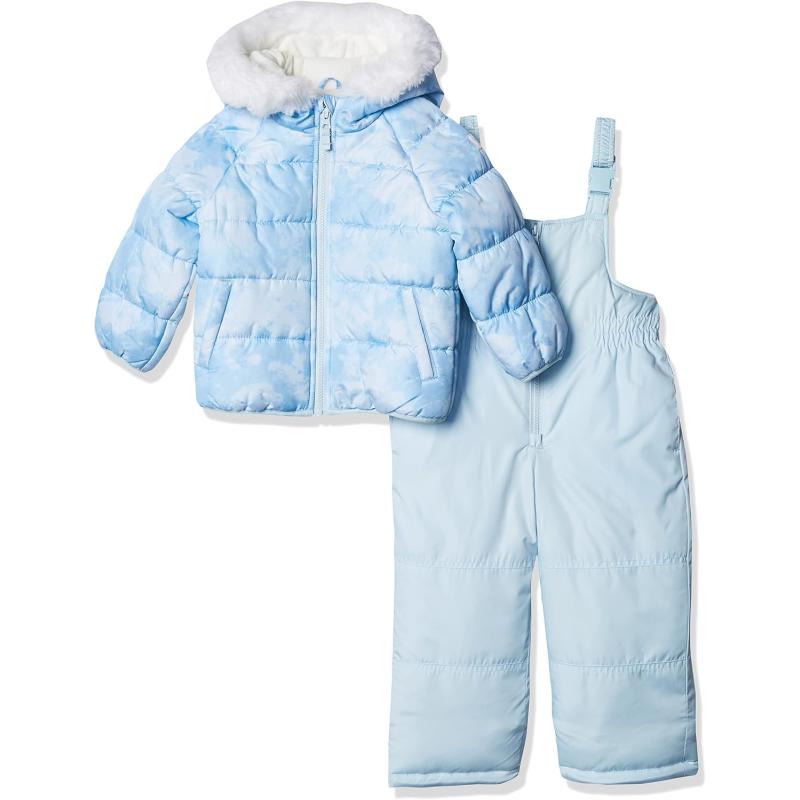 imageOsh Kosh Girls Ski Jacket and Snowbib Snowsuit Outfit SetCloud Blue