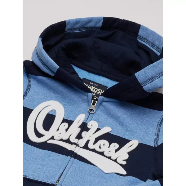 imageOshKosh BGosh Boys Full Zip Logo HoodieBlue LapisNavy Stripe