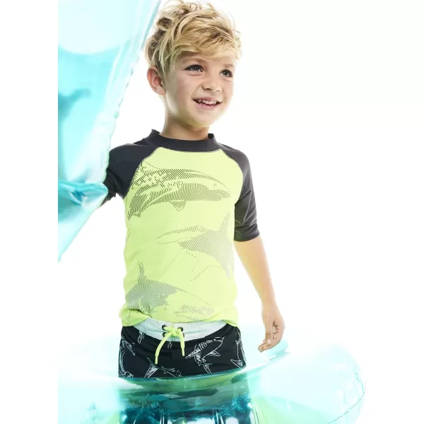 imageOshKosh BGosh Boys RashguardYellow Sharks