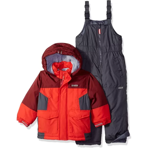 imageOshKosh BGosh Boys Ski Jacket and Snowbib Snowsuit SetMaple LeafSneaker Grey