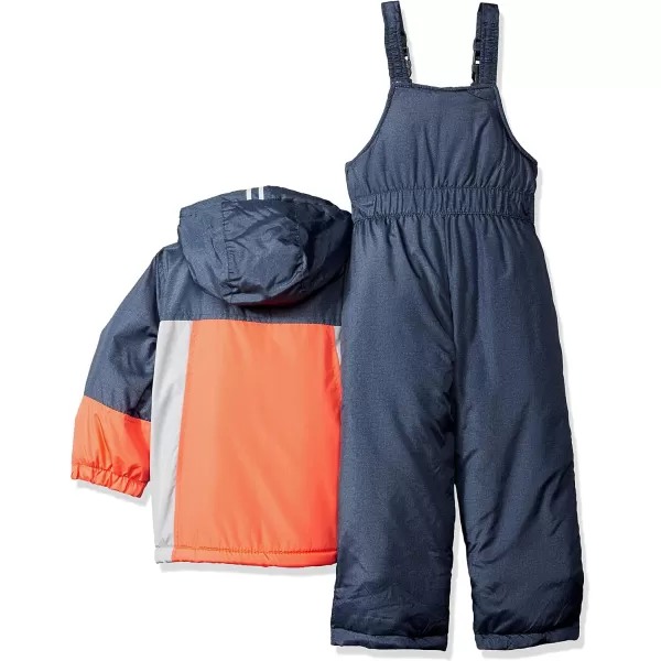 imageOshKosh BGosh Boys Ski Jacket and Snowbib Snowsuit SetTangy OrangeWolf Grey