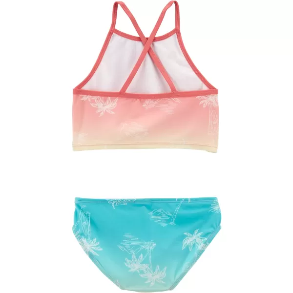 imageOshKosh BGosh Girls ThreePiece SwimsuitOrange Ombre
