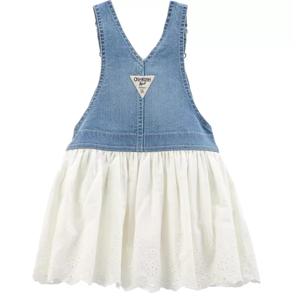 imageOshKosh BGosh babygirls Worlds Best OverallsWhite Eyelet Wash