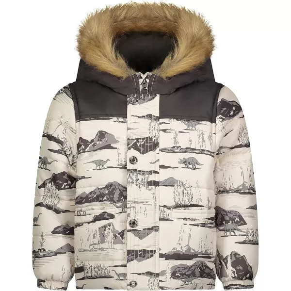 imageOshKosh BGosh boys Ski Jacket and Snowbib Snowsuit SetGrey Dino Print
