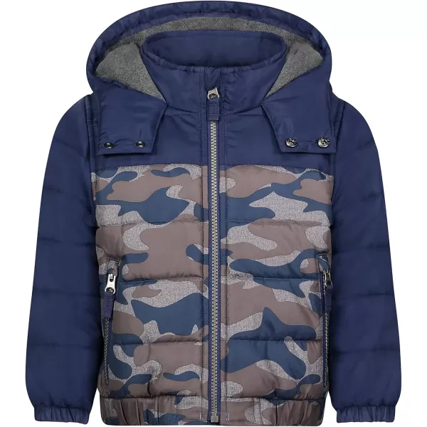 imageOshKosh BGosh boys Ski Jacket and Snowbib Snowsuit SetHeather Grey Camo