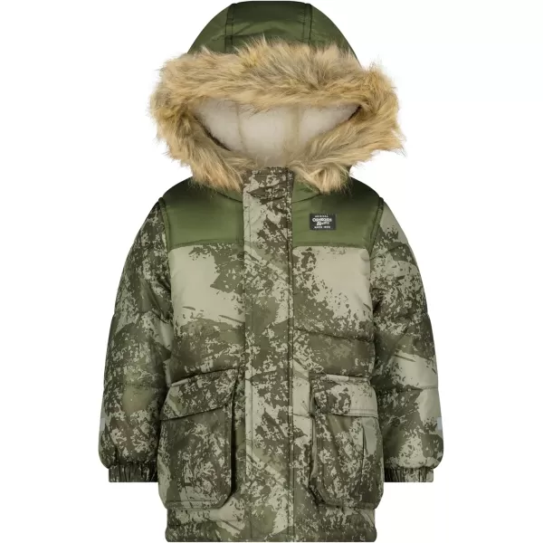 imageOshKosh BGosh boys Ski Jacket and Snowbib Snowsuit SetOlive Drab