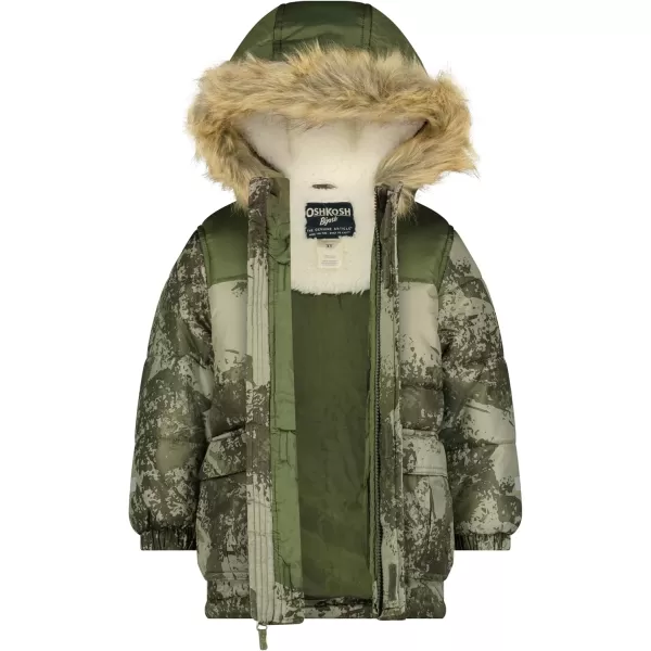 imageOshKosh BGosh boys Ski Jacket and Snowbib Snowsuit SetOlive Drab