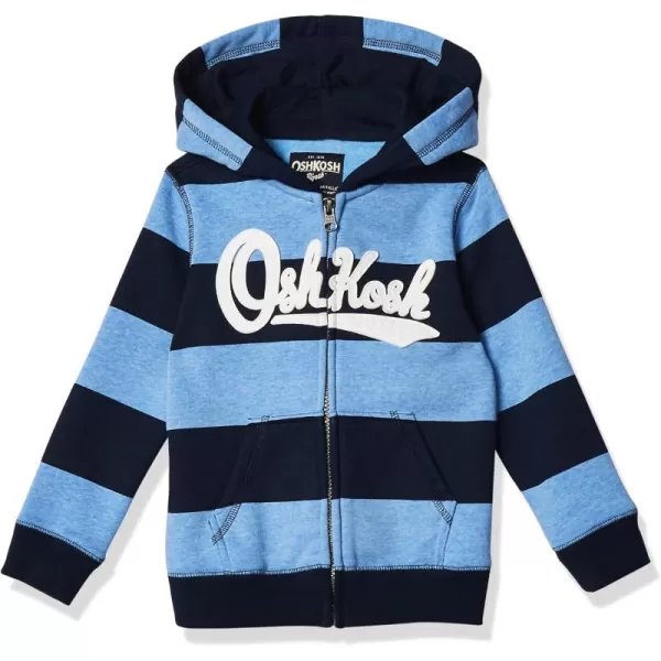 imageOshKosh BGosh Boys Full Zip Logo HoodieBlue LapisNavy Stripe