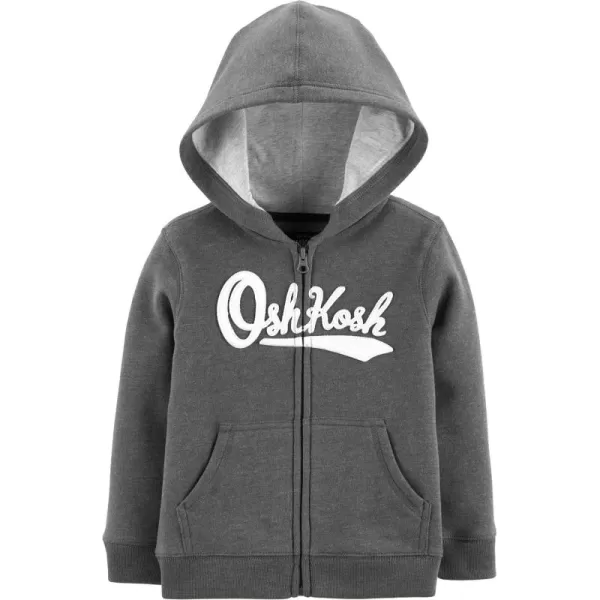 imageOshKosh BGosh Boys Full Zip Logo HoodieCharcoal Heather
