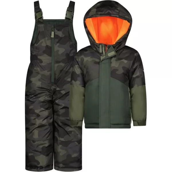 imageOshKosh BGosh Boys Ski Jacket and Snowbib Snowsuit SetGreen Camo