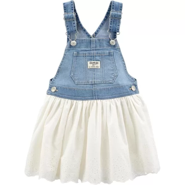 imageOshKosh BGosh babygirls Worlds Best OverallsWhite Eyelet Wash