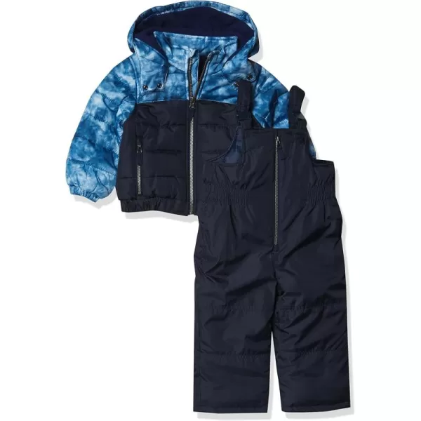 imageOshKosh BGosh boys Ski Jacket and Snowbib Snowsuit SetBlue Tie Dye Print