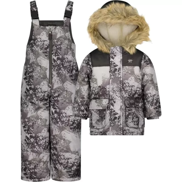 imageOshKosh BGosh boys Ski Jacket and Snowbib Snowsuit SetGrey