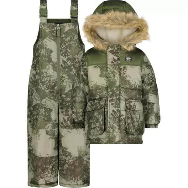 imageOshKosh BGosh boys Ski Jacket and Snowbib Snowsuit SetOlive Drab