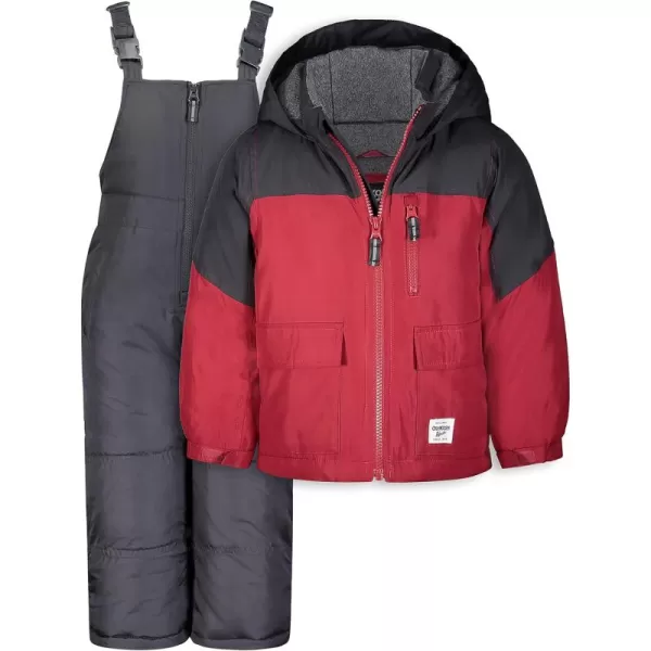 imageOshKosh BGosh boys Ski Jacket and Snowbib Snowsuit SetRed Color Block