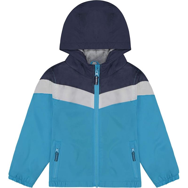 imageOsh Kosh Boys Midweight Fleece Lined Windbreaker JacketBlue White Stripe