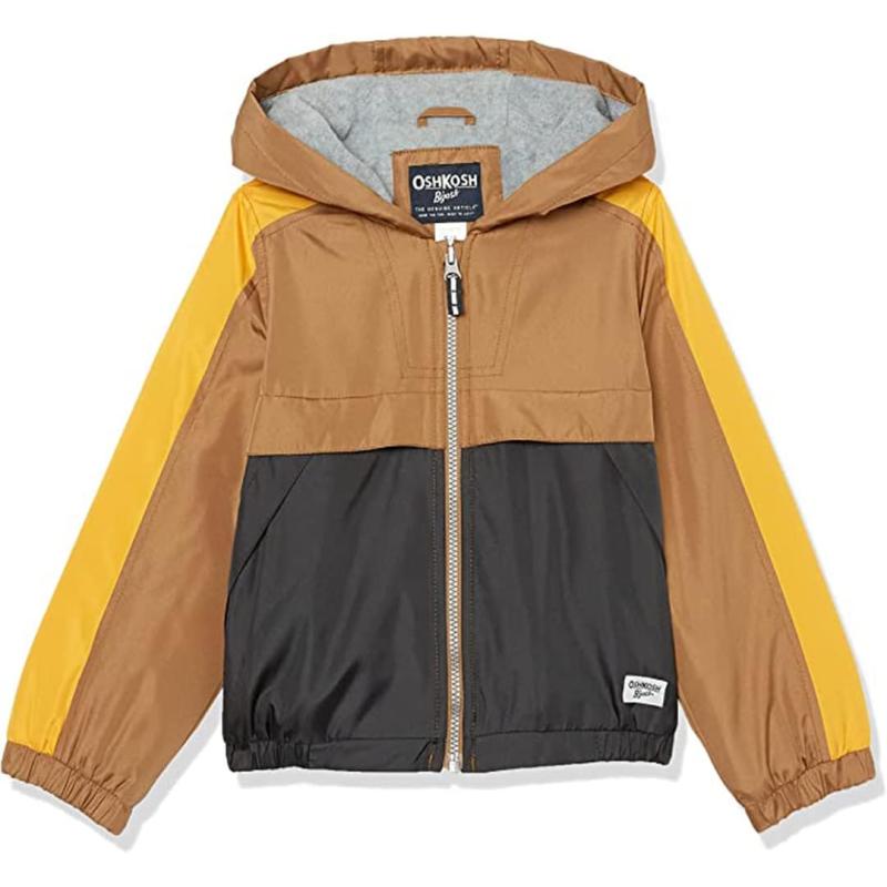 imageOsh Kosh Boys Midweight Fleece Lined Windbreaker JacketBrown