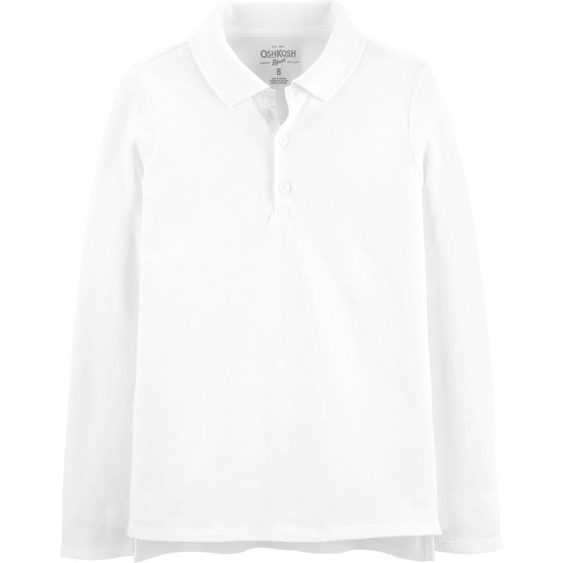 imageOshKosh BGosh Girls LongSleeve Uniform PoloWhite 1