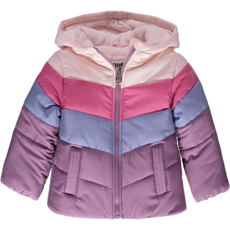 imageOshKosh BGosh Girls Perfect Colorblocked Heavyweight Jacket CoatPurpleColorblock