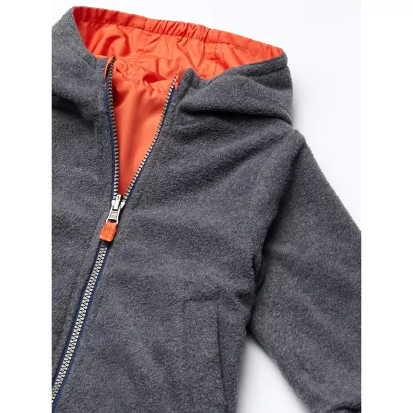 imageOshKosh BGosh Baby Boys Midweight Reversible JacketSunrise OrangeIndigoGrey