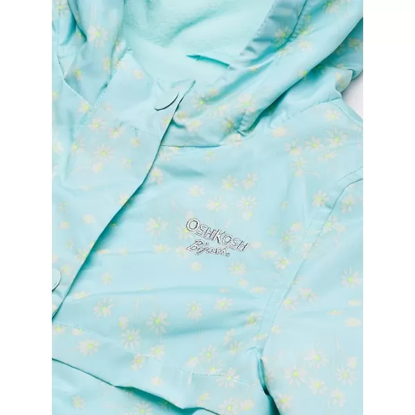 imageOshKosh BGosh Baby Girls Midweight Hooded Anorak Jacket CoatAqua Floral