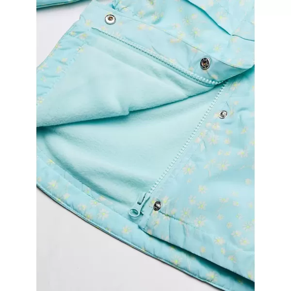 imageOshKosh BGosh Baby Girls Midweight Hooded Anorak Jacket CoatAqua Floral