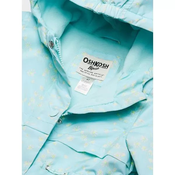 imageOshKosh BGosh Baby Girls Midweight Hooded Anorak Jacket CoatAqua Floral