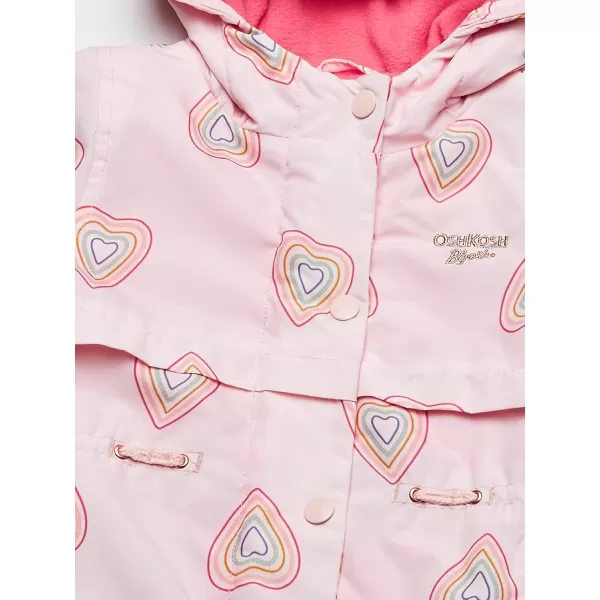 imageOshKosh BGosh Baby Girls Midweight Hooded Anorak Jacket CoatPink Hearts