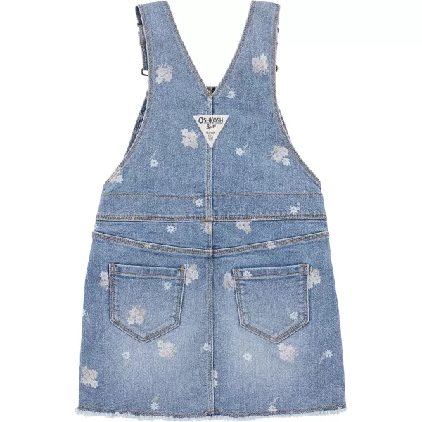 imageOshKosh BGosh Girls Worlds Best Overalls Denim Floral Skirtall 3M