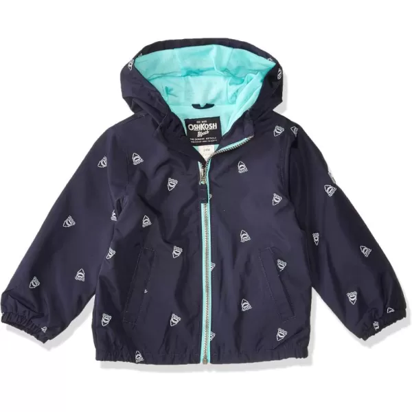 imageOsh Kosh Boys Little JerseyLined Lightweight JacketNavy Glow in the Dark Shark