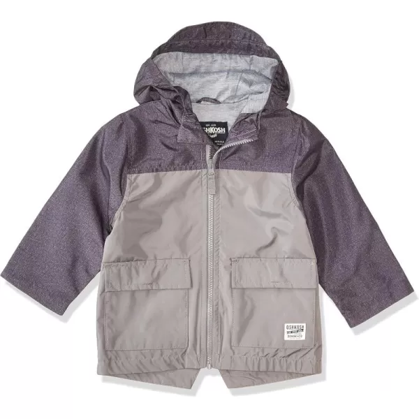 imageOsh Kosh Boys Toddler Perfect Rainjacket Rainslicker RaincoatGrey