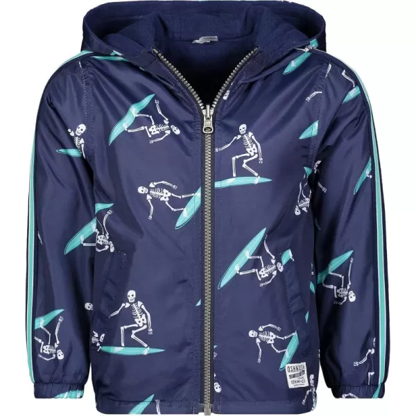 imageOshKosh BGosh Baby Boys Midweight Reversible JacketNavySurf Skeletons