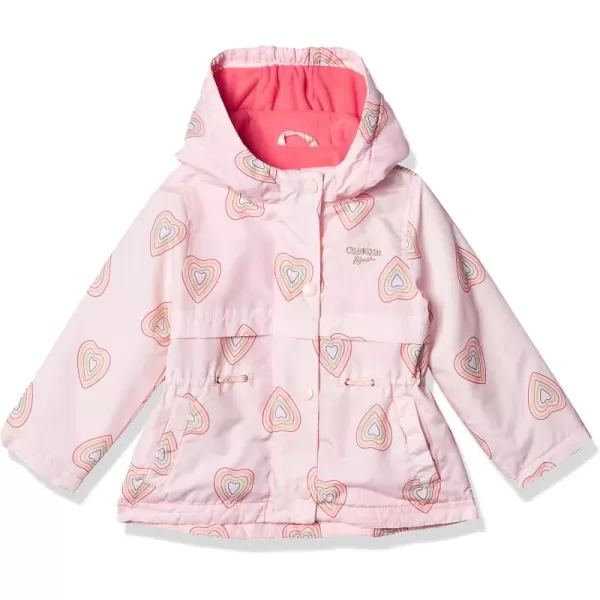 imageOshKosh BGosh Baby Girls Midweight Hooded Anorak Jacket CoatPink Hearts