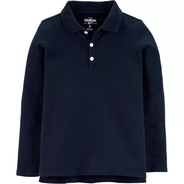 imageOshKosh BGosh Girls LongSleeve Uniform PoloDeep Navy Blue