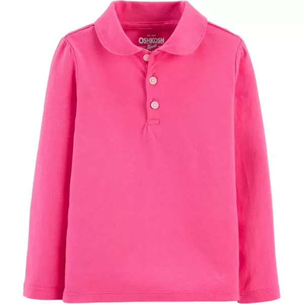 imageOshKosh BGosh Girls LongSleeve Uniform PoloDyanna Pink