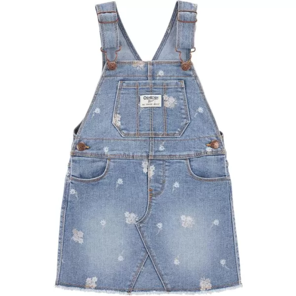 imageOshKosh BGosh Girls Worlds Best Overalls Denim Floral Skirtall 3M