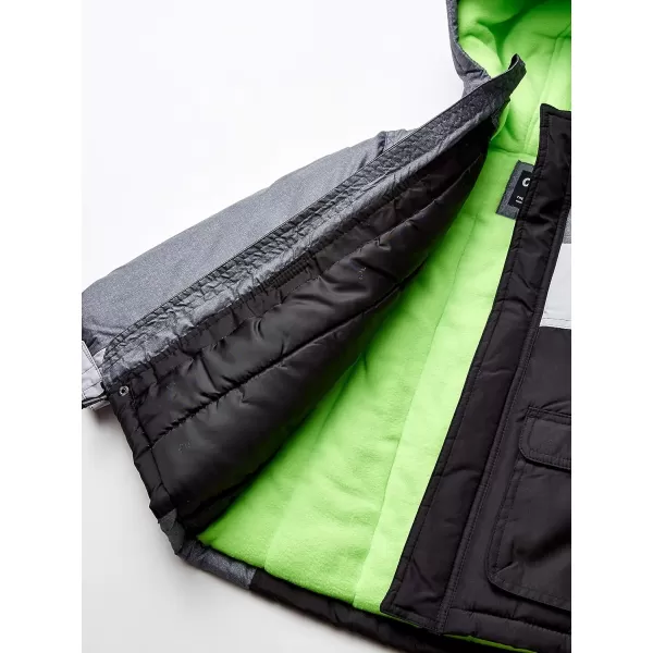 imageOsh Kosh boys Heavyweight Colorblock Puffer CoatGreySilverBlack