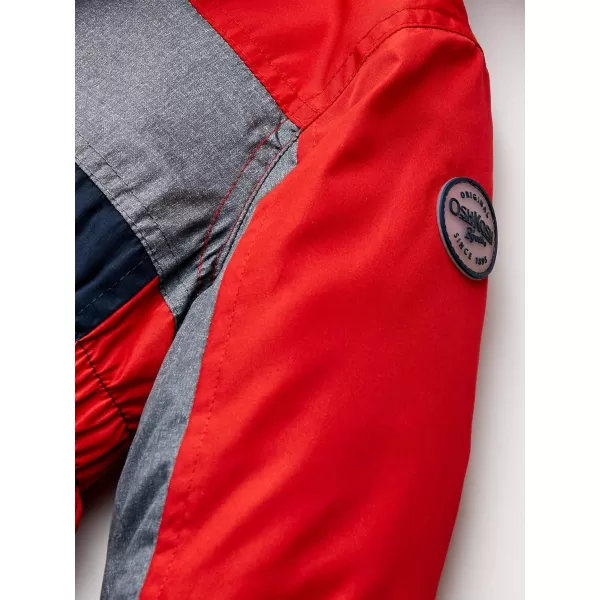 imageOsh Kosh boys Heavyweight Colorblock Puffer CoatRedGreyDeep Navy