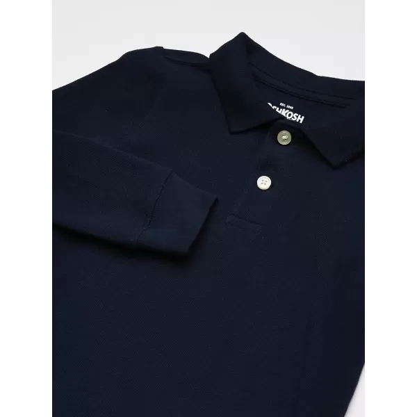 imageOshKosh BGosh Boys LongSleeve Uniform PoloDeep Navy Kid
