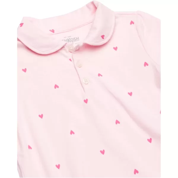 imageOshKosh BGosh Girls ShortSleeve Uniform PoloPink Schiffli