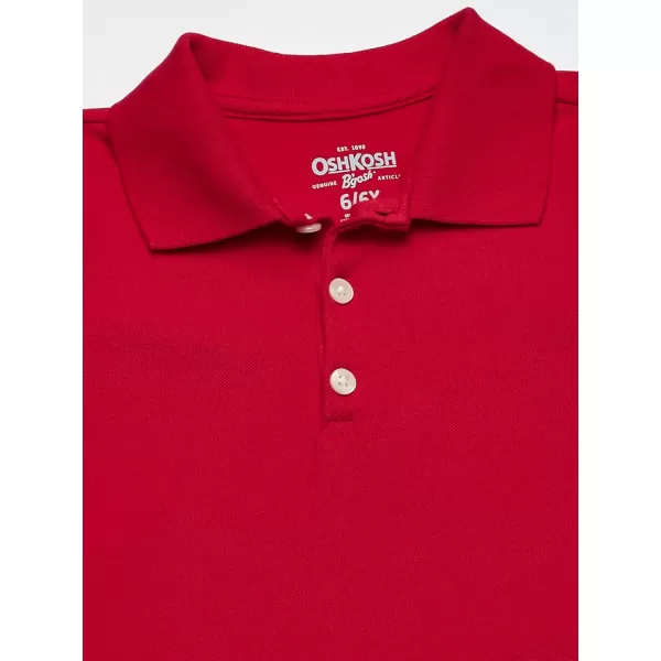 imageOshKosh BGosh Girls ShortSleeve Uniform PoloVery Red Sunset