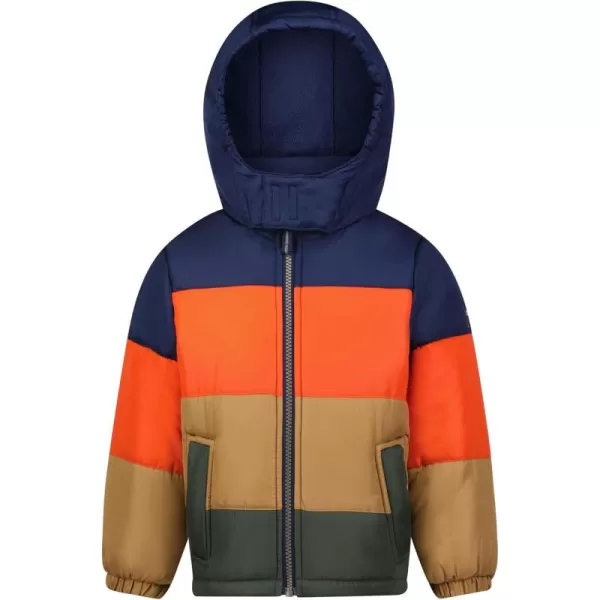 imageOsh Kosh boys Heavyweight Colorblock Puffer CoatOrange
