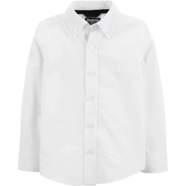 imageOshKosh BGosh Boys Toddler Long Sleeve Uniform ButtonfrontWhite